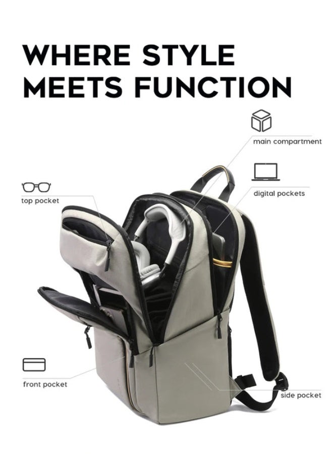 بانجي BANGE 7856 Grey New Arrivals Stylish Waterproof Business Commuting Laptop Backpack Ergonomic Lightweight School Bag Backpack Wholesale - Image 4